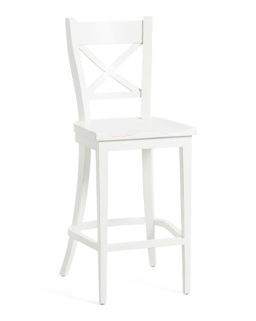 19x48 Summerset Solid Mahogany Wood Barstool | TJ Maxx