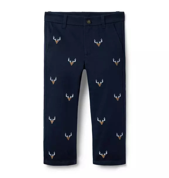 Embroidered Deer Pant | Janie and Jack