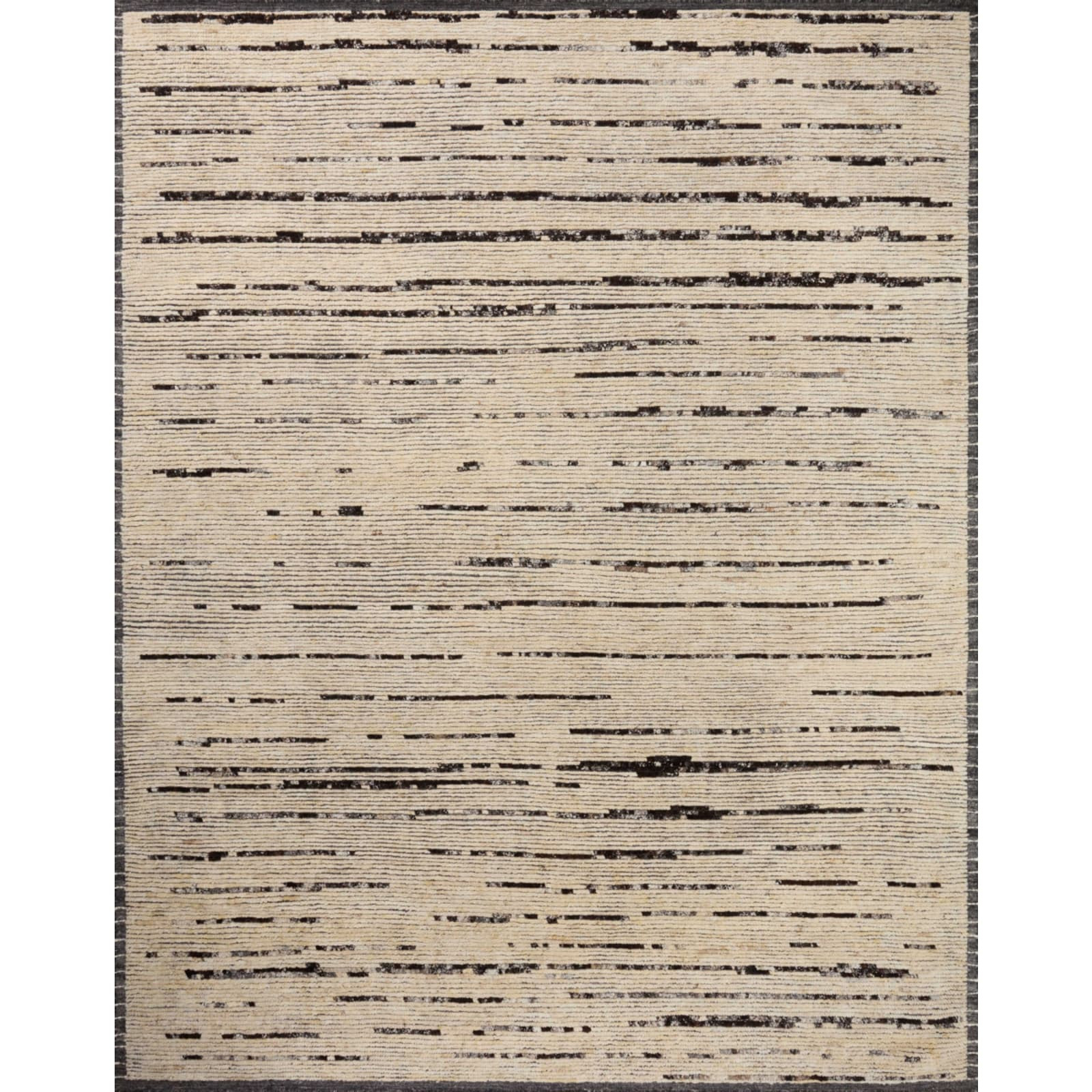 Amber Lewis x Loloi Briyana Bri-04 Natural - Black Rug | RugStudio.com