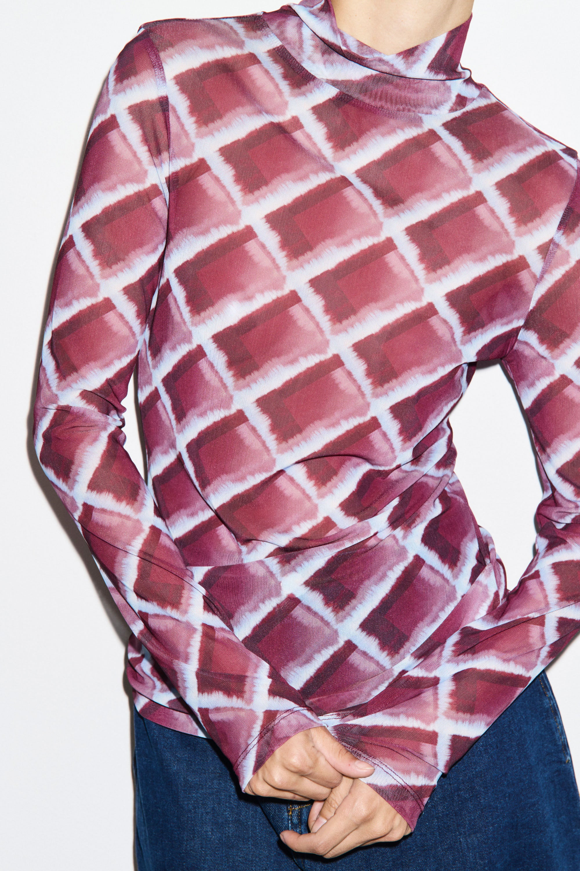 Phoenix High Neck Mesh Top | ALIGNE UK & EU