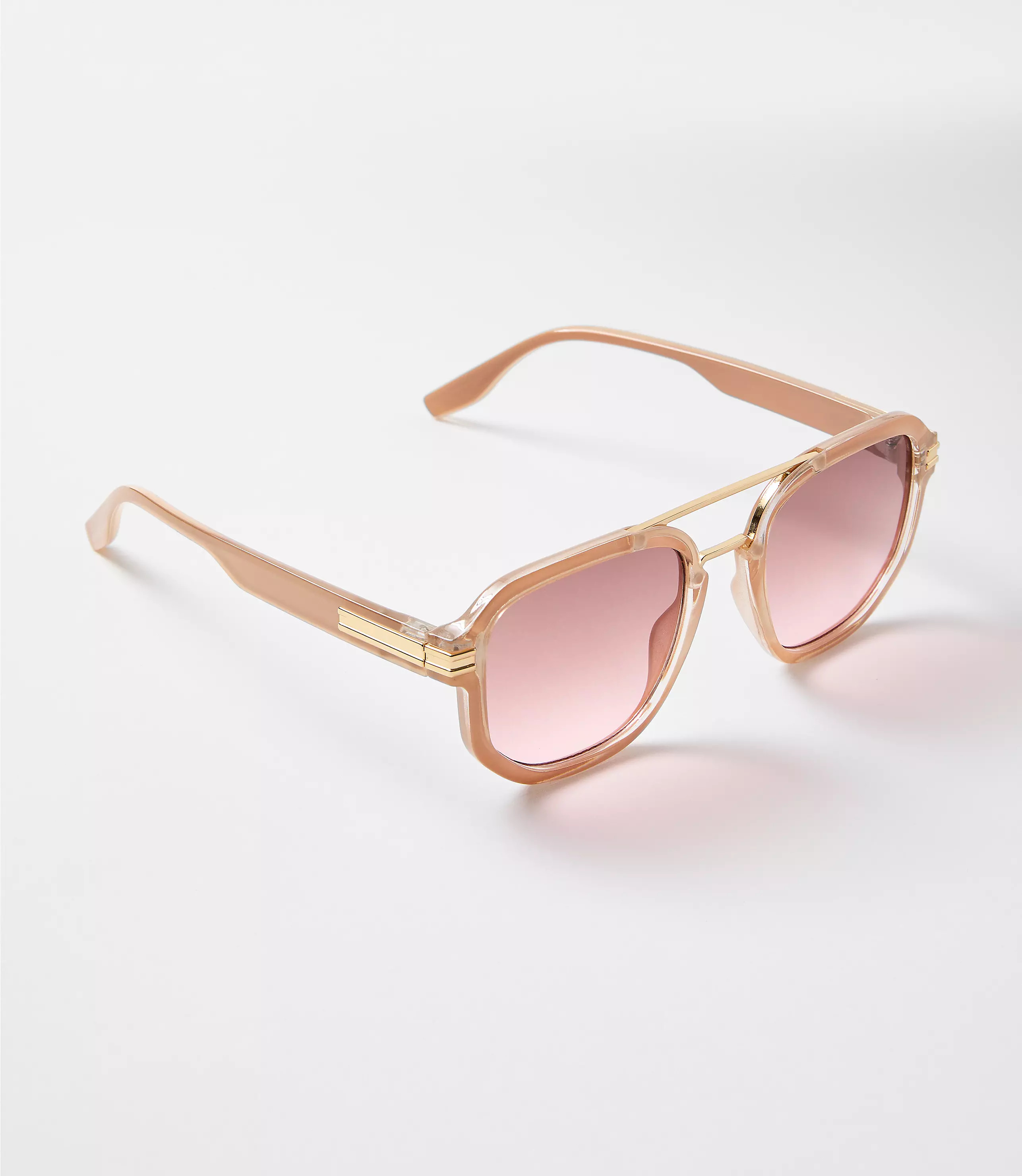 Tortoiseshell Print Modern Aviator Sunglasses | LOFT