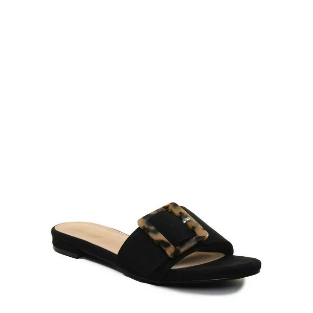 Scoop Women's Buckle Slide Sandals - Walmart.com | Walmart (US)