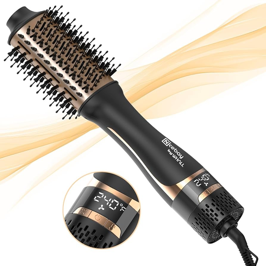 Nicebay Hair Dryer Brush - Blow Dryer Brush in One with Display Screen, Oval Ceramic Barrel, Nega... | Amazon (US)