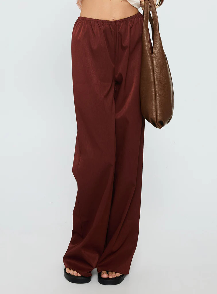 Dorie Straight Leg Pants Chocolate | Princess Polly US