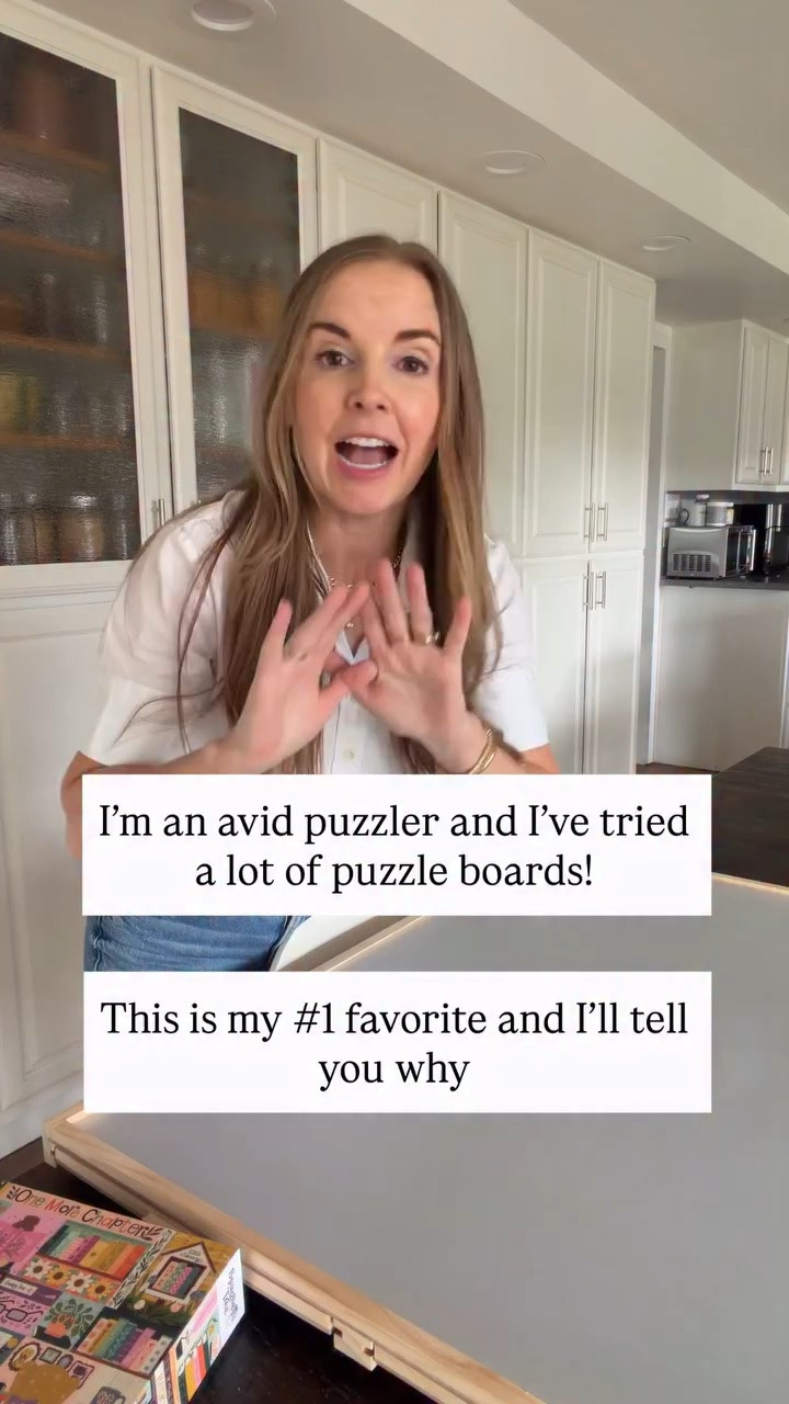 I resisted a puzzle board for years and then the moment I got one, I thought “what have I been waiting for?” #sponsored 

A puzzle board lets me do more puzzles without worrying about if I’ll have time to finish my puzzle before I need the table for annoying things like dinner! 

I’ve tried a lot of puzzle boards over the past few years and this one from @all4jigpuzzleparadise is my #1 favorite - from the tilting design to the perfect number of drawers to the cover, this is everything I want from a puzzle board to make my favorite hobby more enjoyable.