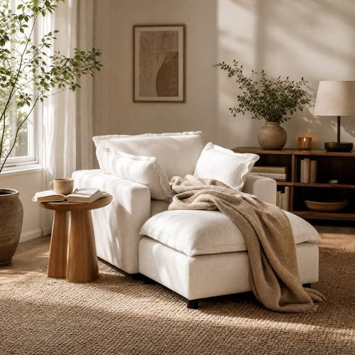Modern Sofa Chair for Living Room Cloud Chaise Longue for Reading Corner Single Sofa Accent Chair... | Amazon (US)
