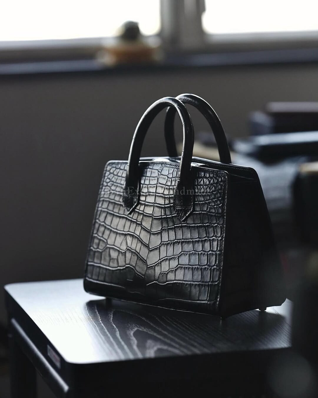 Genuine Alligator Leather Top Handle Handbag: Luxury Black Crossbody - Etsy Netherlands | Etsy (US)