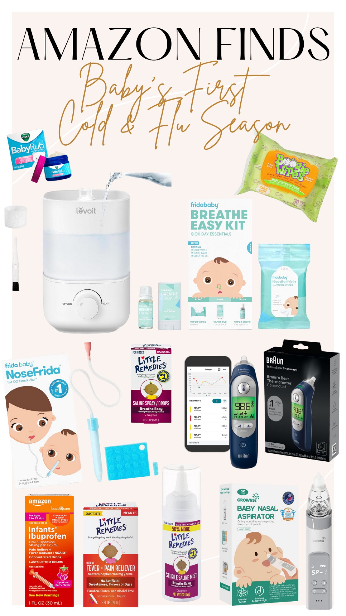 It’s cold and flu season, and our baby just had his first cold! 😩 This is what we used to help keep him comfortable. **Consult your pediatrician. Not medical advice**

#LTKBump #LTKBaby #LTKFamily