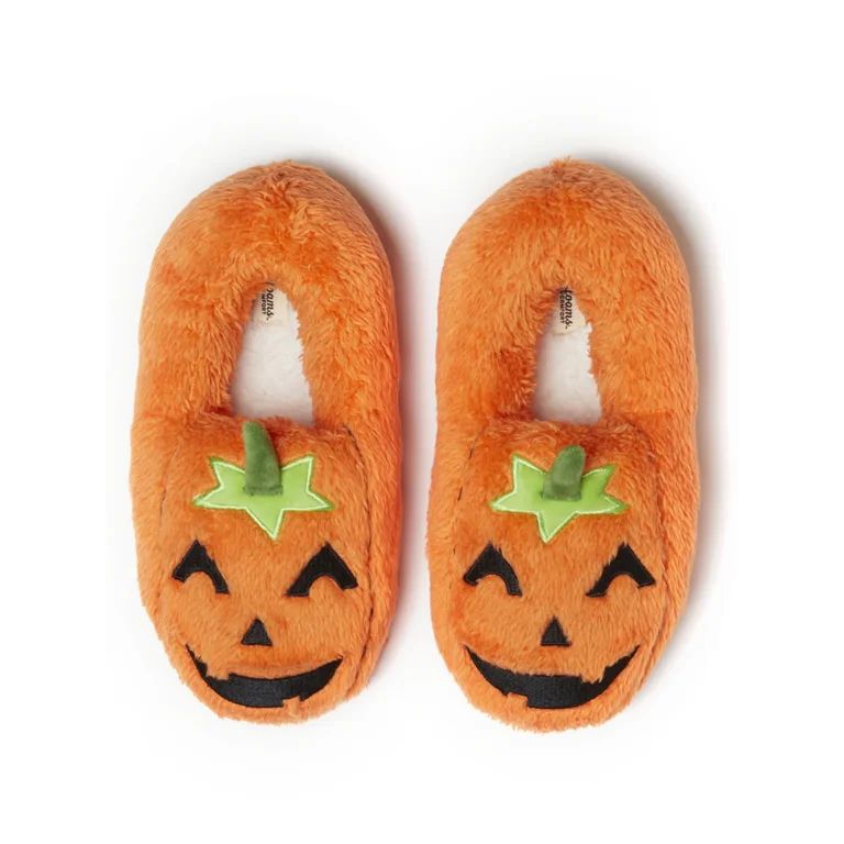 Dearfoams Cozy Comfort Unisex Pumpkin Closed Back Slippers - Walmart.com | Walmart (US)