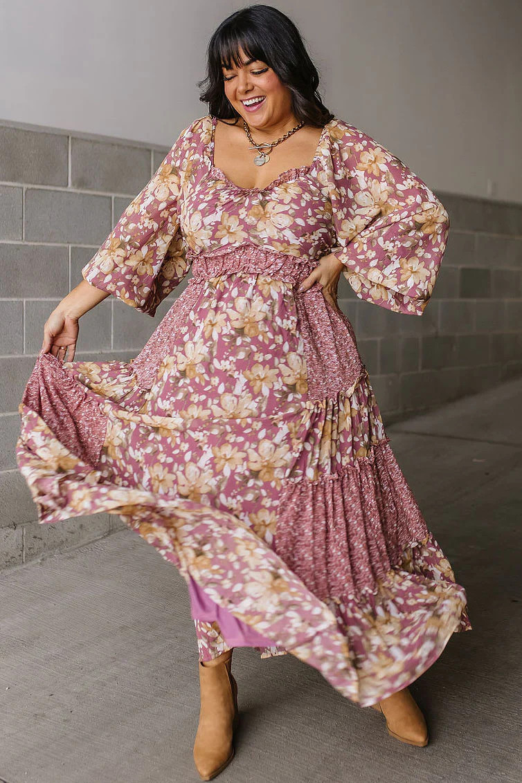 Floral Balloon Sleeve Midi Dress | Valerie Midi Dress | Mindy Mae's Market