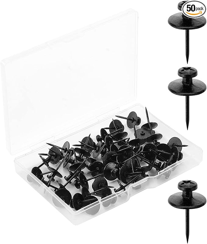 Mr. Pen Double Headed Picture Nails - 50 Pack, Black, Tacks for Wall Hangings | Amazon (US)