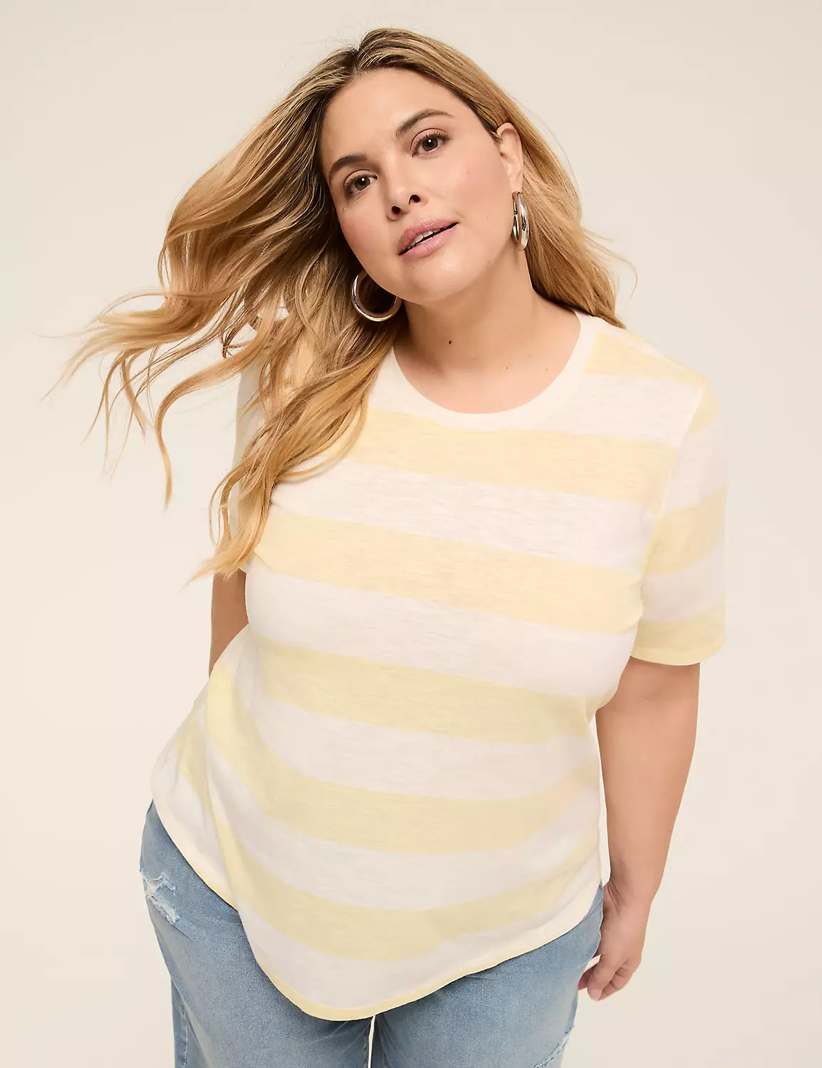 Perfect Sleeve Crew-Neck Tee | Lane Bryant (US)