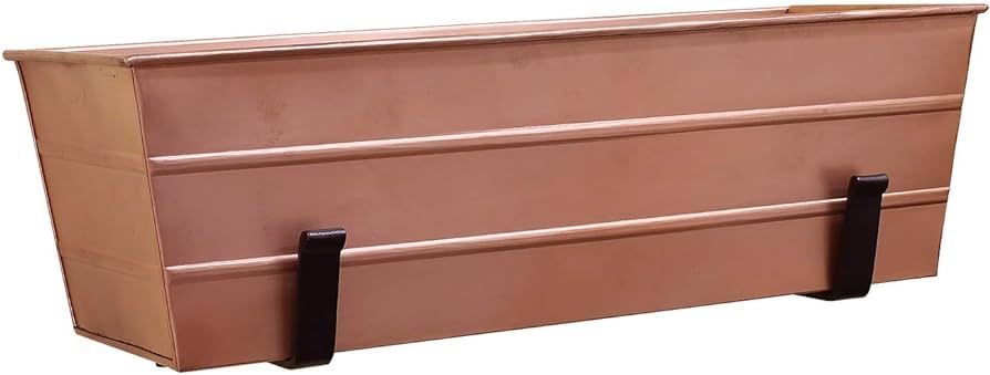 Achla Designs C-20C-WM Medium Copper Flower Wall Window Box with Brackets | Amazon (US)