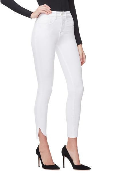 GOOD LEGS CROP CASCADE HEM | WHITE001 | Good American
