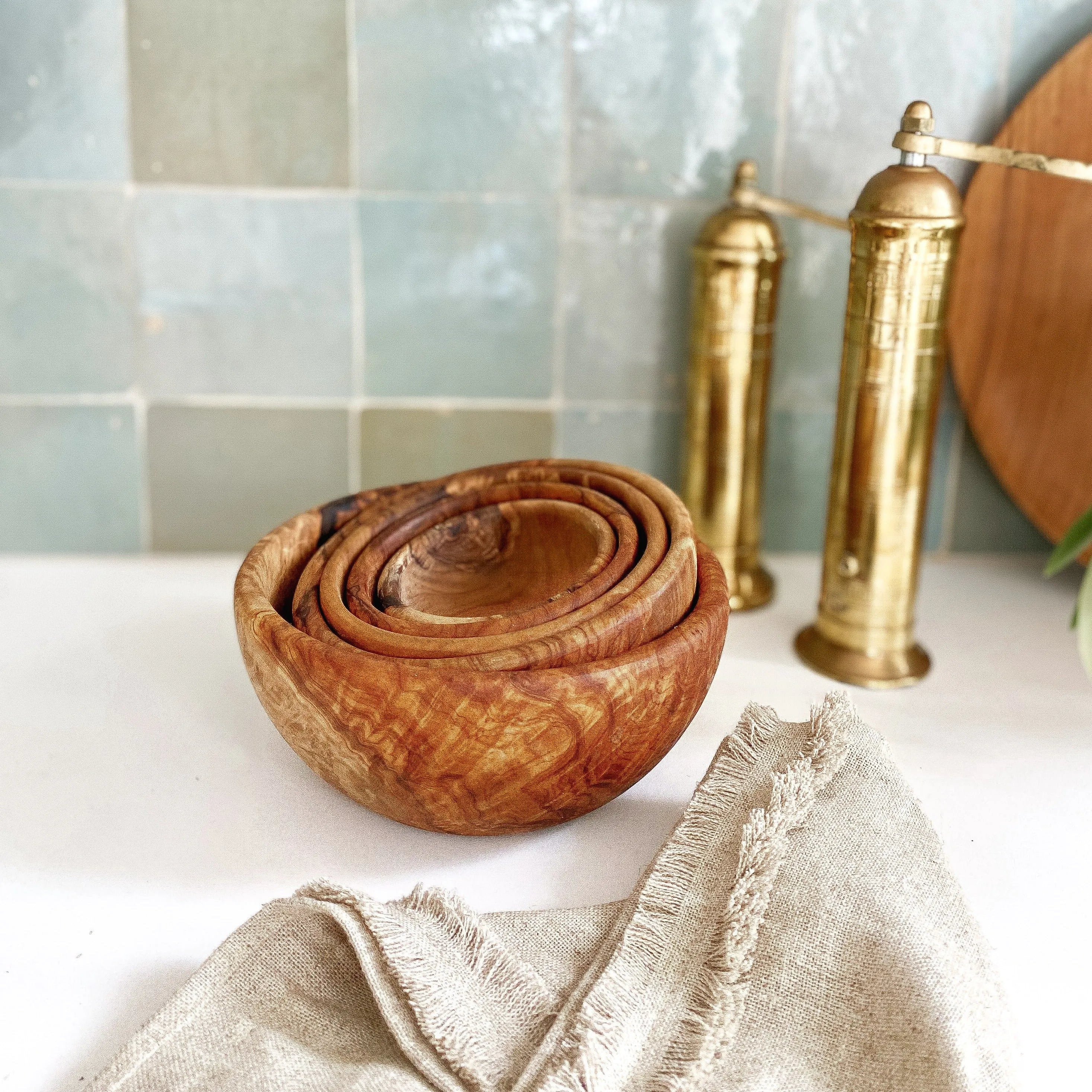 Olive Wood Nesting Bowls - Set of 6
 – Cove Home | Cove Home