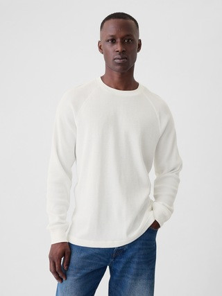 Waffle-Knit Raglan T-Shirt | Gap (CA)