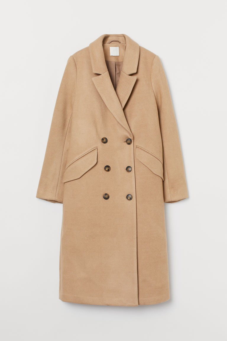 H & M - Double-breasted Coat - Beige | H&M (US + CA)