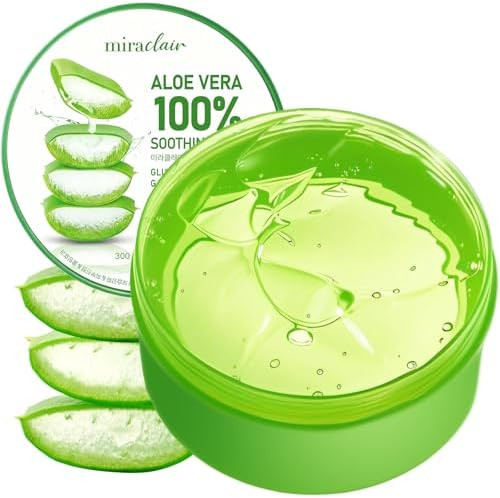 Aloe Vera Gel for Face, Skin, Hair & Sunburn Relief, Aloe Vera for Burns, Made with 100% Pure Alo... | Amazon (US)