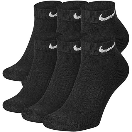 Nike Unisex Everyday Cotton Cushioned Low Rise Training Socks with DRI-FIT Technology Black Large (  | Walmart (US)