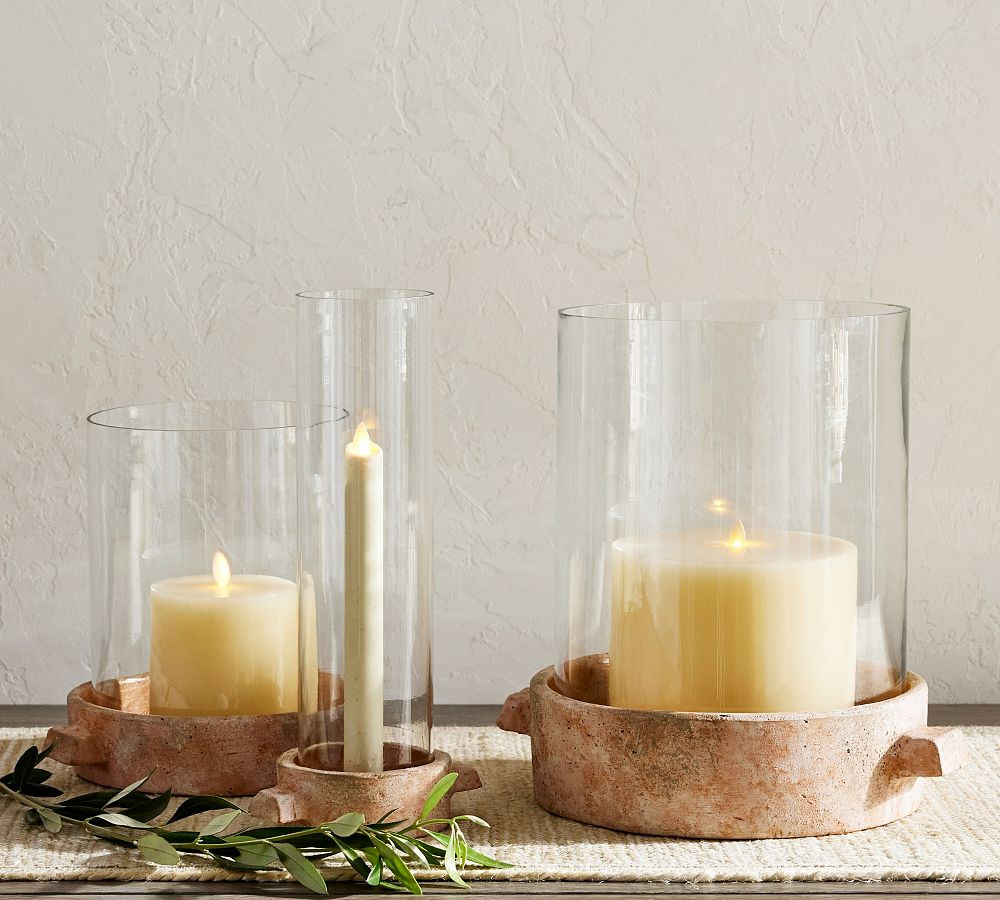 Artisan Handcrafted Ceramic Hurricane Candleholder | Pottery Barn (US)