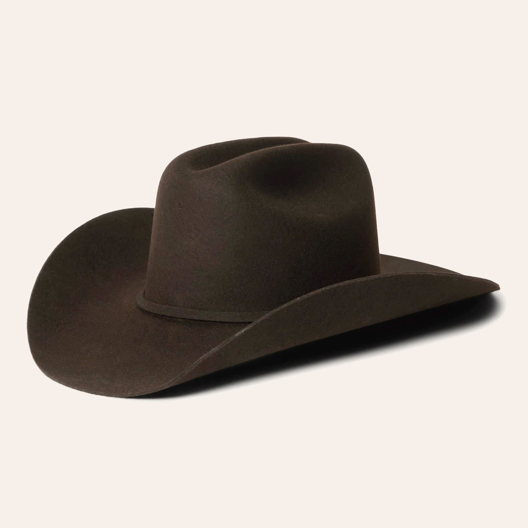 Stetson Chocolate 4X Bison Cattleman Felt Cowboy Hat - 7 - From Cavender's | Cavender's