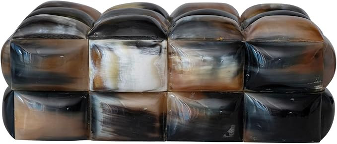 Decorative Horn Bubble Storage Box, Black and Brown | Amazon (US)