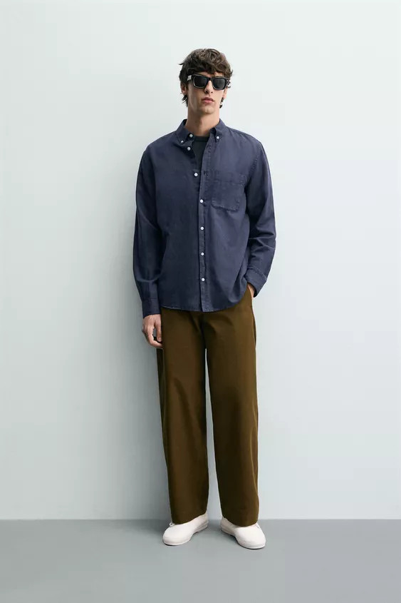 REGULAR FIT LINEN/COTTON SHIRT | Zara UK