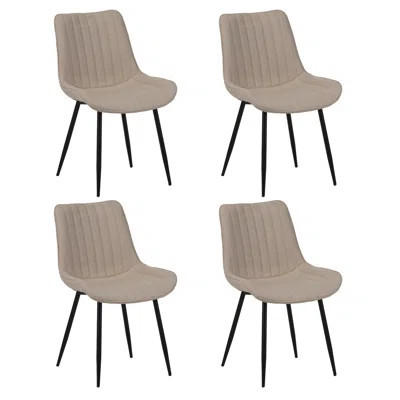 Dining Chair Set, Includes 4 Modern Kitchen And Dining Chairs, Decorative Chairs, Soft-Seated Dining Chairs With Padded Backrests And Metal Legs, Suit | Wayfair North America