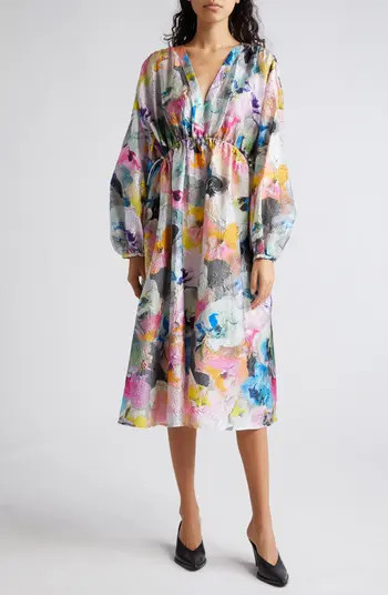 Stine Goya Veroma Floral Long Sleeve Midi Dress | Nordstrom | Nordstrom