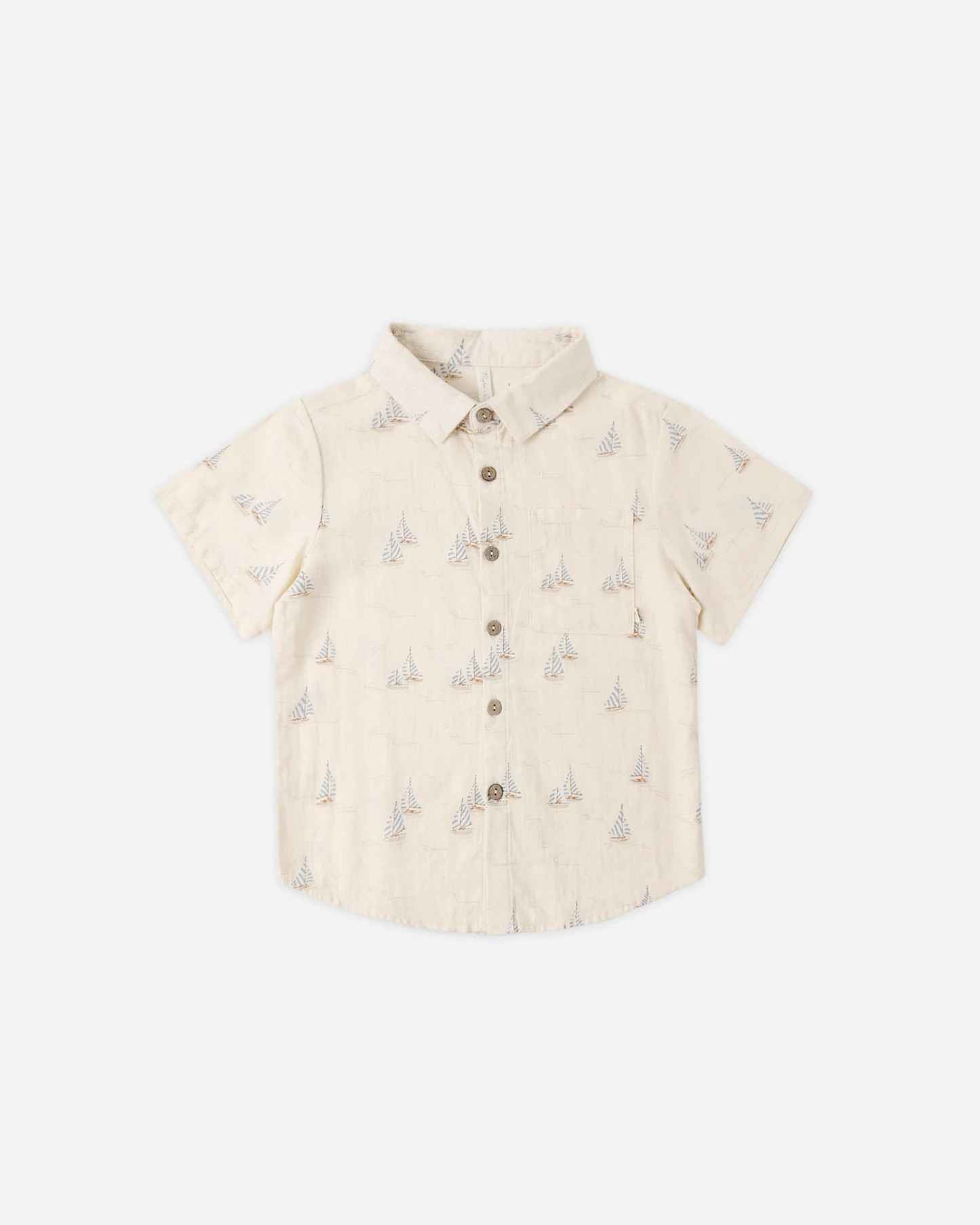 Collared Short Sleeve Shirt Sail | Rylee + Cru