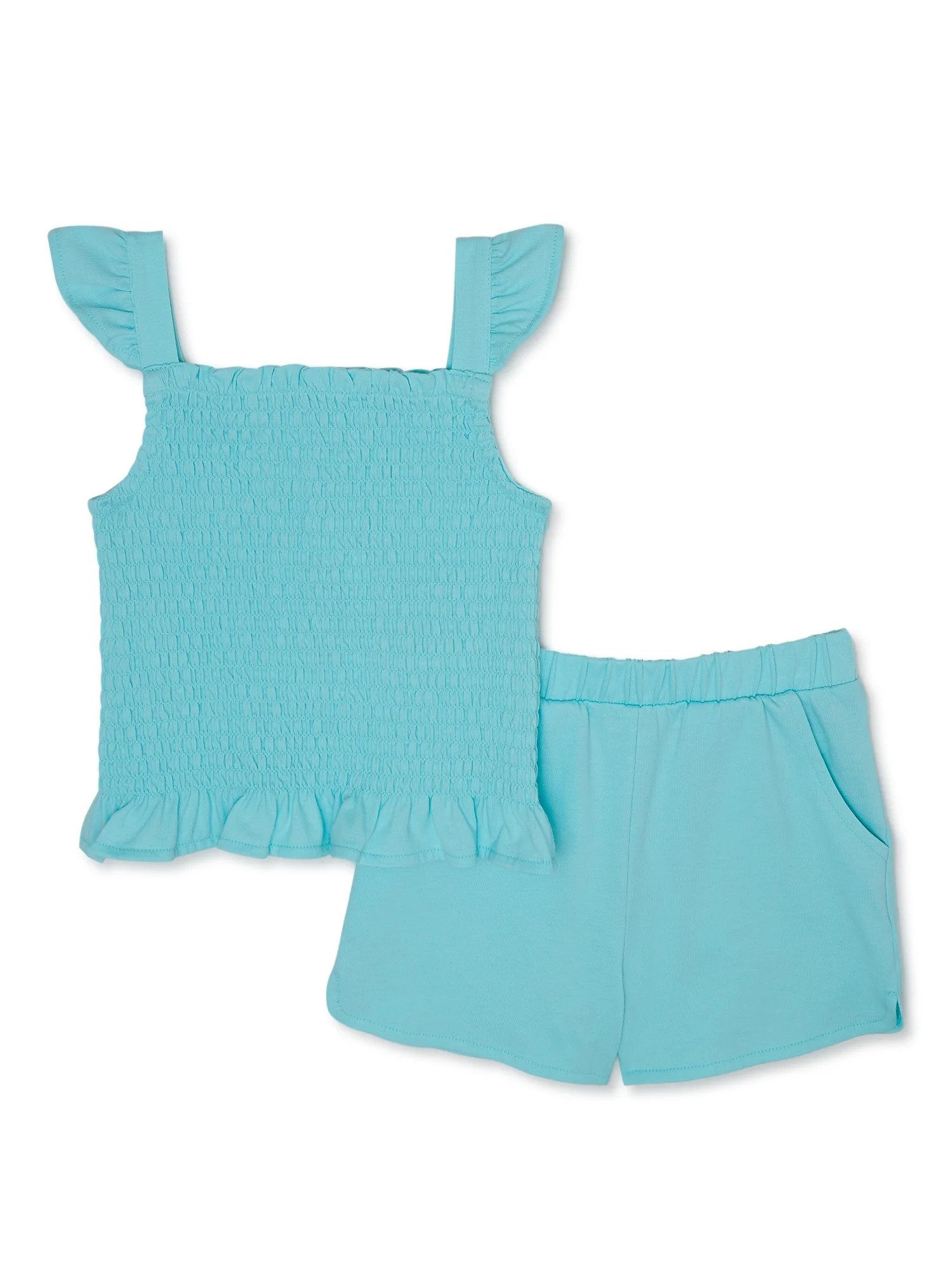 Wonder Nation Toddler Girls Short Set, Sizes 12M-5T | Walmart (US)