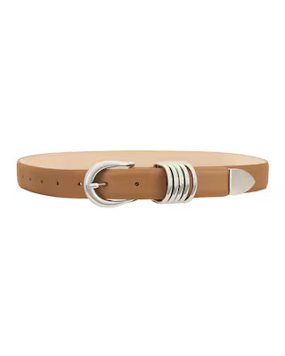 DEHANCHE Hollyhock Belt in Beige & Silver | FWRD | FWRD 