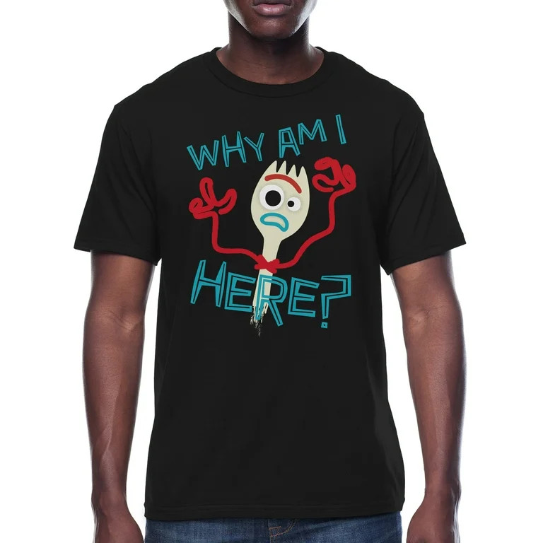 Toy Story Forky Disney Men's & Big Men's Graphic Tee Shirt, Sizes S-3XL, Toy Story Mens T-Shirts | Walmart (US)