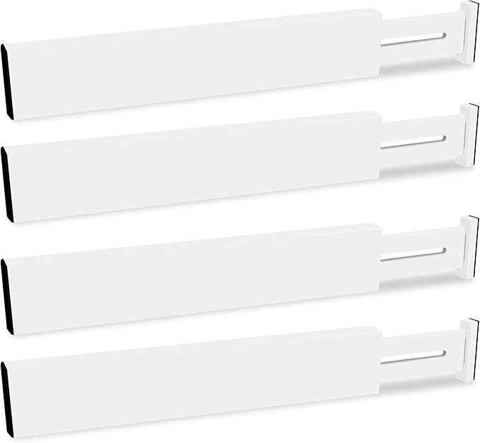 SMIBUY Adjustable Bamboo Drawer Dividers, Expandable Drawer Organizer, Spring Loaded for Kitchen,... | Amazon (US)