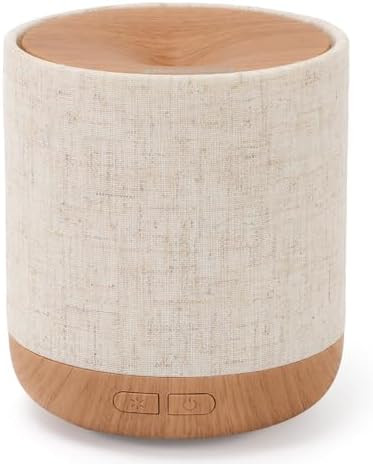 Essential Oil Diffuser 200ml with Fabric Cover and Night Lamp | Ultrasonic Aroma Diffuser | Humid... | Amazon (US)