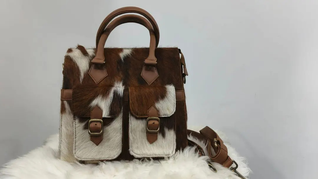 Exotic Women Cowhide Handbag Cowhide Tote Bag New Style Tote Bag Hair on Shoulder Bag Cow Skin Pu... | Etsy (US)