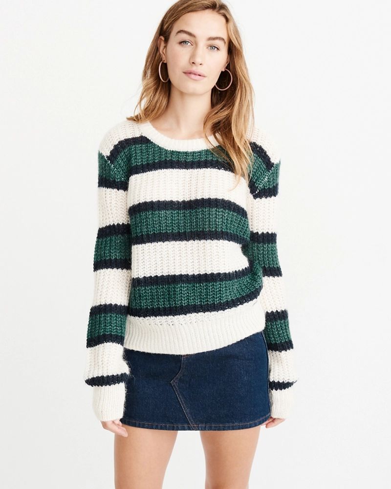 Lofty Puff Sleeve Crew Sweater | Abercrombie & Fitch US & UK