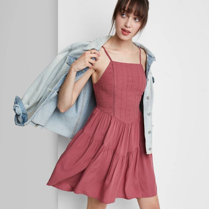 Women's Sleeveless Tiered Skater Dress - Wild Fable™ | Target