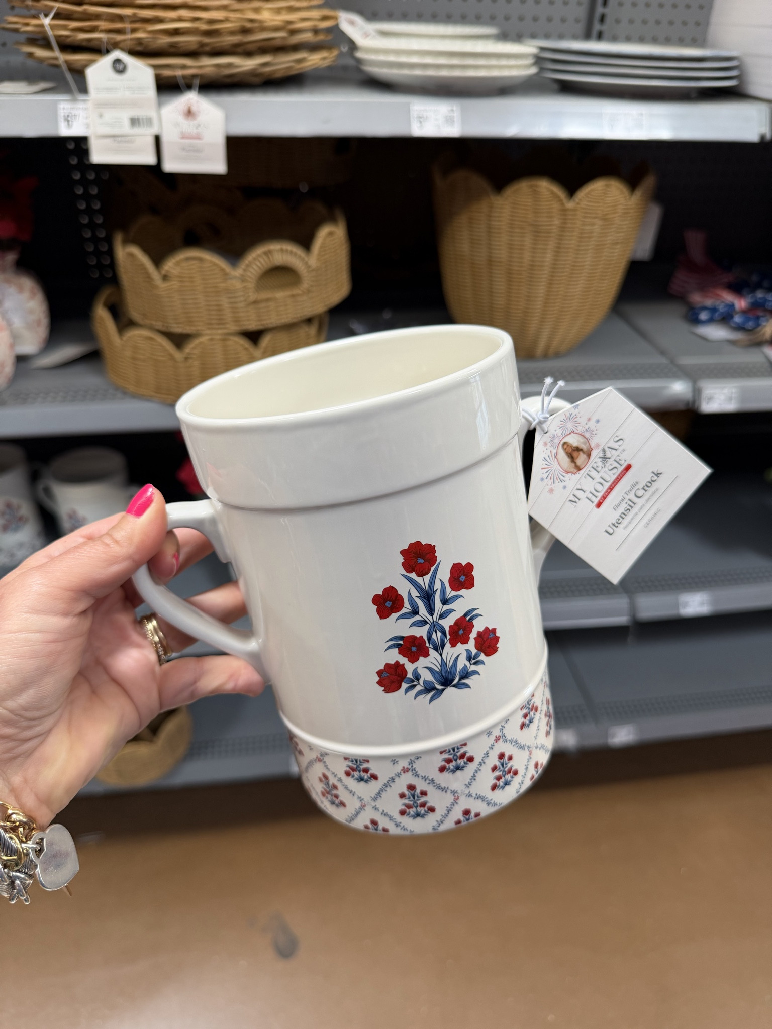 Cutest floral utensil holder from Walmart but I think it would make a pretty vase too!

#LTKHome
