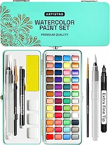 ARTISTRO Watercolor Paint Set - Portable Paint Kit - Perfect for Gifting to Adults, Teens, Tweens... | Amazon (US)