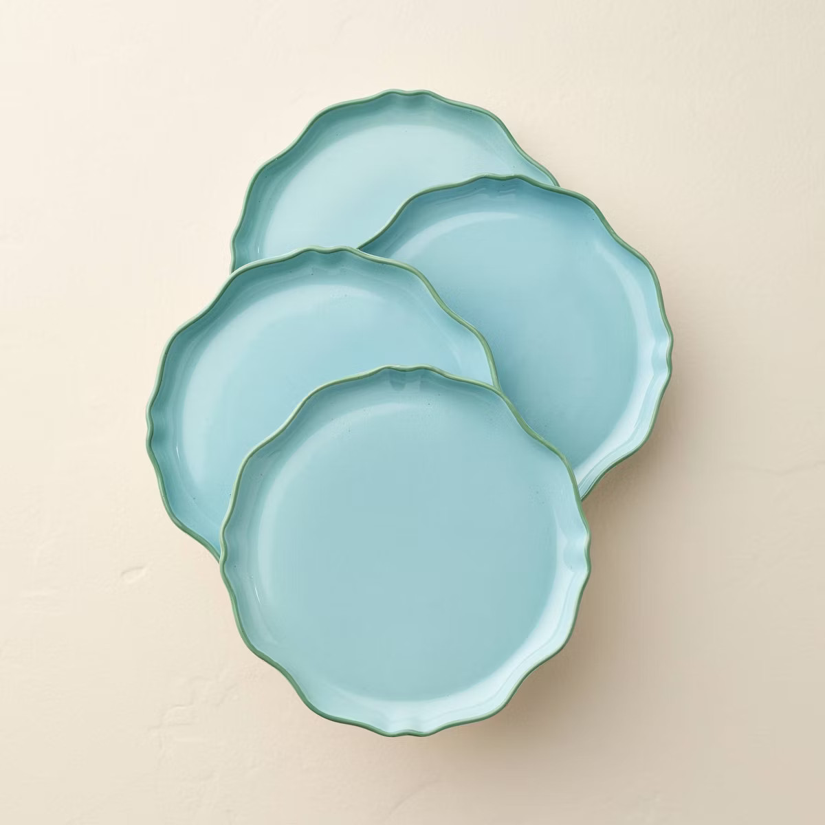 4pk 6.5" Irregular Edge Recycled Ceramic Appetizer Plates - Hearth & Hand™ with Magnolia | Target
