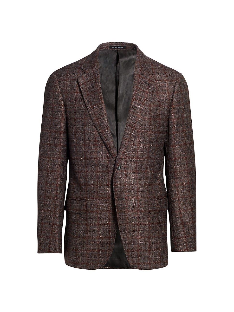 Emporio Armani Men's Multicolor Windowpane Sportcoat - Grey Red Multi - Size 58 (48) L | Saks Fifth Avenue