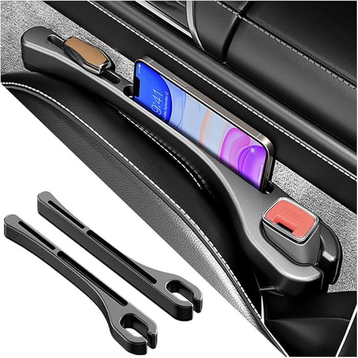 2PCS Car Seat Gap Filler Organizer with Phone Holder,[Upgrade Version] Car Seat Gap Organizer for... | Amazon (US)