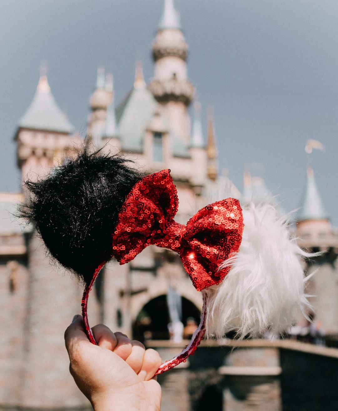 Fur Cruella Halloween Villain Inspired Mouse Ears - Etsy | Etsy (US)
