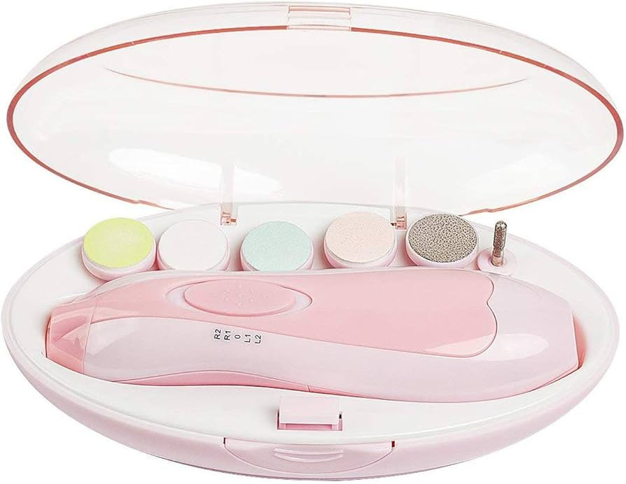 Baby Nail File Electric Nail Trimmer File Manicure Set, Toes Fingernails Care Trimmer with LED Li... | Amazon (US)