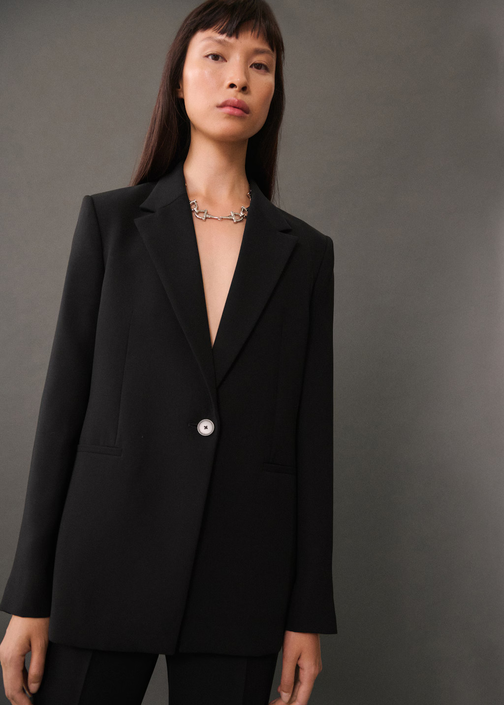 Straight-fit suit jacket - Women | MANGO USA | Mango (US/MX/AU)