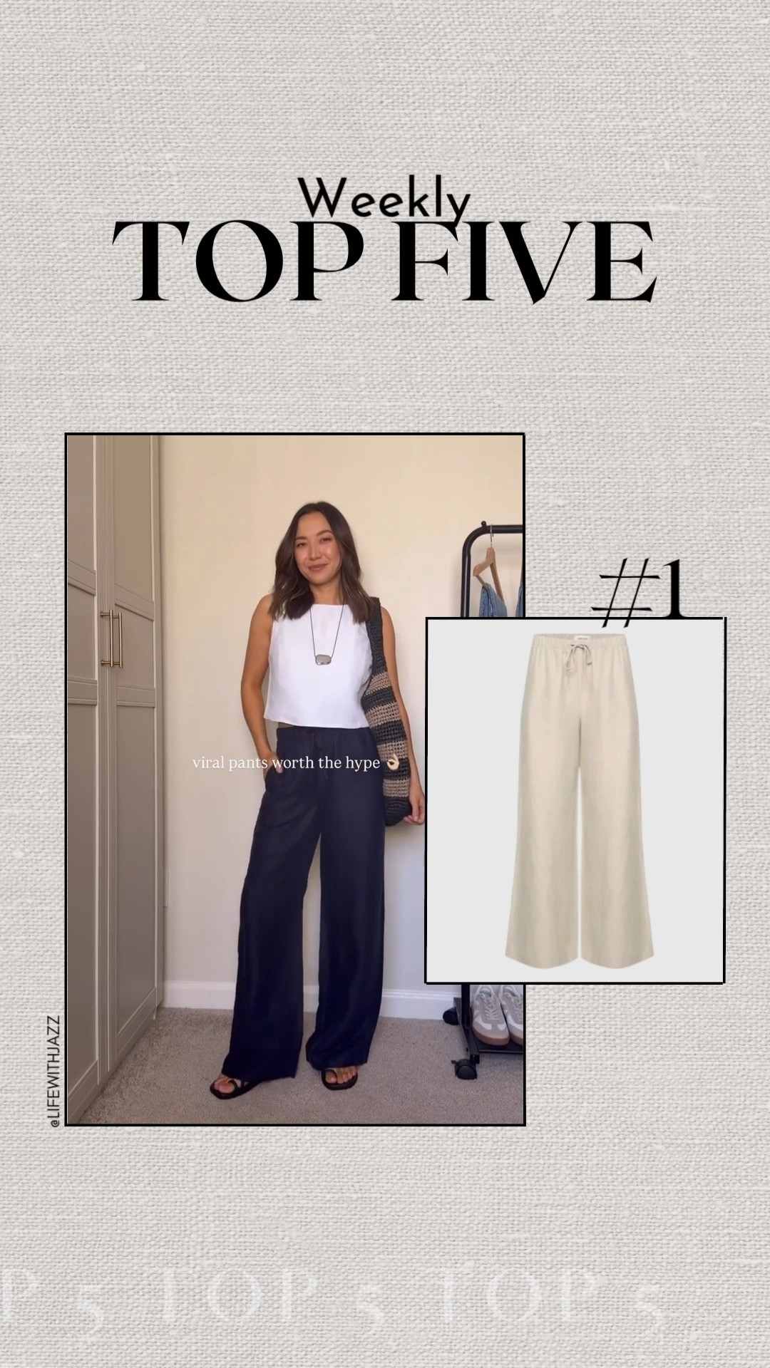 #1 bestseller this week: Aritzia lodge linen pants 

Wrinkle a lot less than other linen pants, wearing the regular length (I’m 5’4”)

#LTKootd