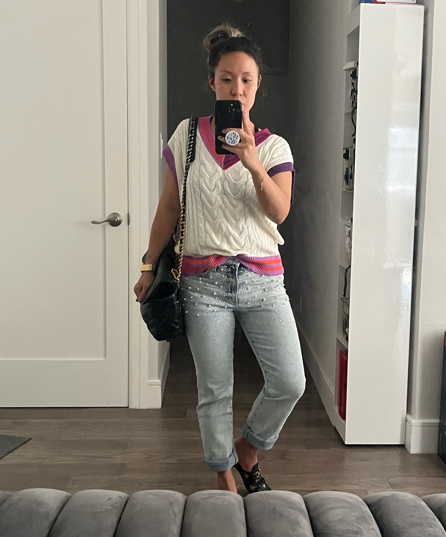 Sweater game strong. Color block. Sweater vest. Target find. Target style. Target style find. Fall outfit. Mix that high low fashion. Jeans are on major sale right now!

#LTKsalealert #LTKunder100 #LTKunder50