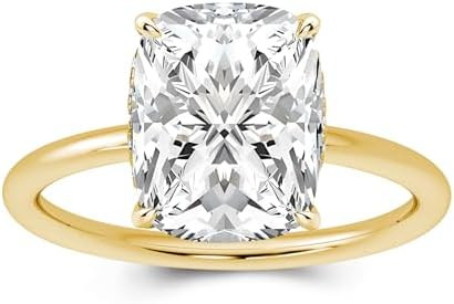 2.5/3.5ct Elongated Cushion Cut Moissanite Engagement Ring,Genuine D Color VVS1 Clarity,925 Sterl... | Amazon (US)