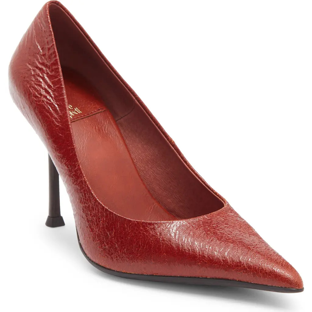 Jeffrey Campbell Risk Taker Pointed Toe Pump in Orange Crackle at Nordstrom Rack, Size 10 | Nordstrom Rack